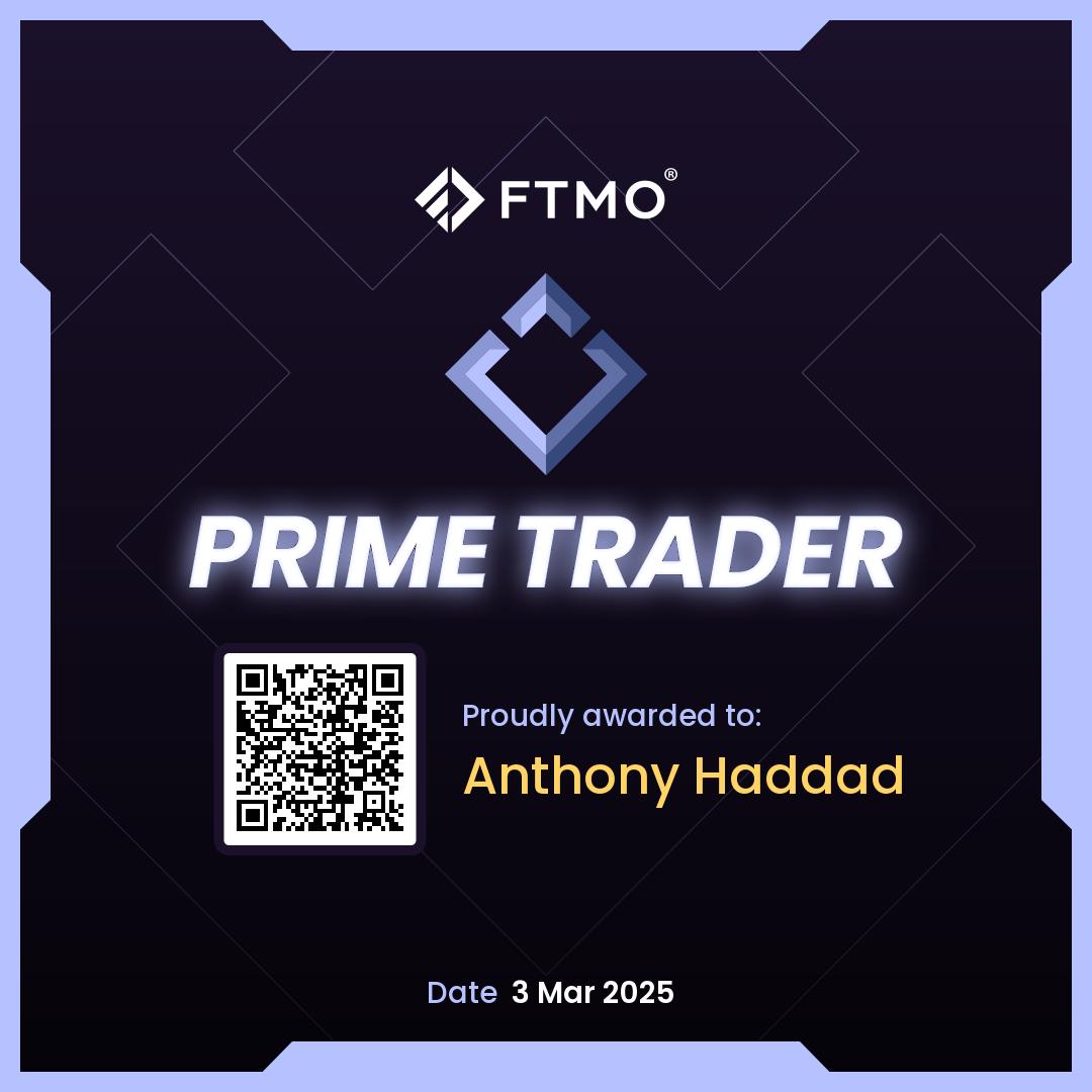 FTMO Prime Trader — Anthony Haddad